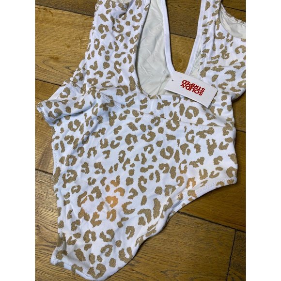 Solid & Striped The Issi One Piece in Gold Leopard Size M - Picture 12 of 12